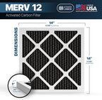 BNX TruFilter 14x14x1 MERV 12 Odor Defense AC Furnace Air Filter - Image 2