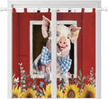 Pig Sunflowers Bedroom Curtains 72 Inch Length, Window Curtains Tab Top by Unknown
