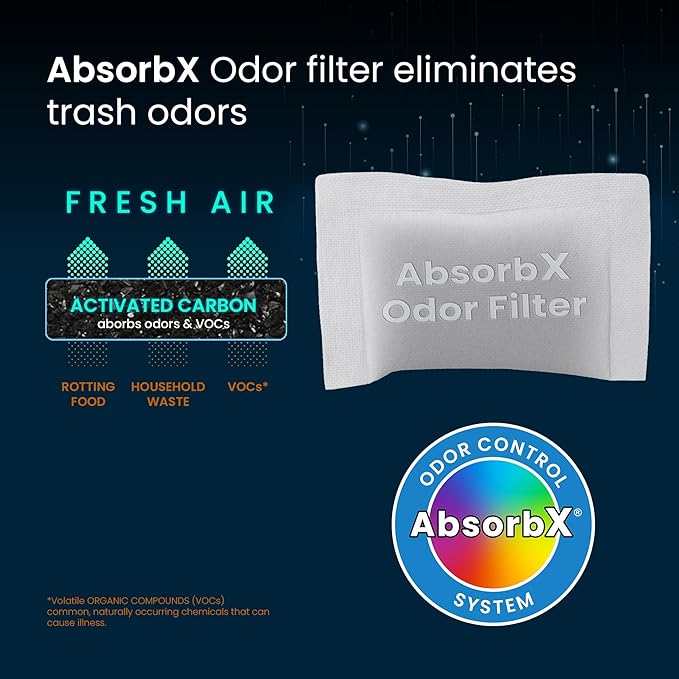 iTouchless Official Trash Can Deodorizer AbsorbX 3-Pack All Natural Activated - Image 3