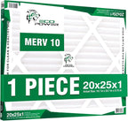 20x25x1, Pleated HVAC AC Furnace Air Filters Replacement, Comparable to MPR by Unknown