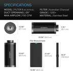 AC Infinity Air Carbon Filter XL 8", - Image 6