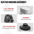 Upgraded Aluminum Oil Filter Housing Assembly Fit - Image 4
