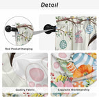 Easter Kitchen Tier Curtains 36 Inch Long 2 Panel Set, Rod Pocket Half Window - Image 9