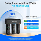 Waterdrop TSB-ALK 8 Layer Slightly Alkaline Under Sink Water Filter System - Image 8