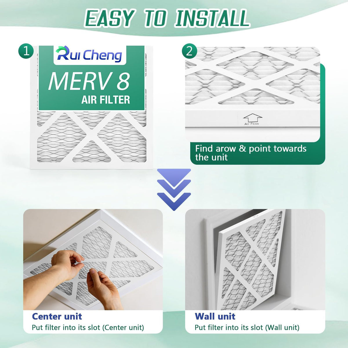 6 Pack Updated 6x6x1 Air Filter, pertain Merv 8