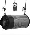 Air Carbon Filter with Built-in Fan, 4 Inch, Australian Virgin Charcoal by HYDROWE