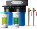 iSpring WGB21B-KS+AHPF12MNPT16X2 2-Stage Whole House Water Filtration System w/ by iSpring