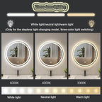 Round Bathroom Mirror with LED Lights and Demister，Round LED Bathroom Mirror - Image 3