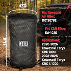 FILTERWEARS Pre-Filter F348K For K&N Air Filter KA-1020 Kawasaki Teryx KRX 1000 - Image 3