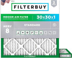 Filterbuy 30x30x1 Air Filter MERV 8 Essential Dust & Allergy Defense, by Filterbuy