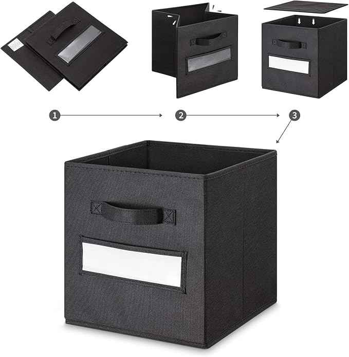 artsdi Fabric storage cubes 11 Inch Cube Storage Bin, Cube storage