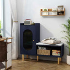 HLR Storage Bench Set of 2, L-Shaped Storage Cabinet