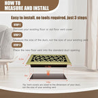2 Packs Floor Vent Air Register 4X10 Inch Brushed Gold Color Floor Register - Image 6