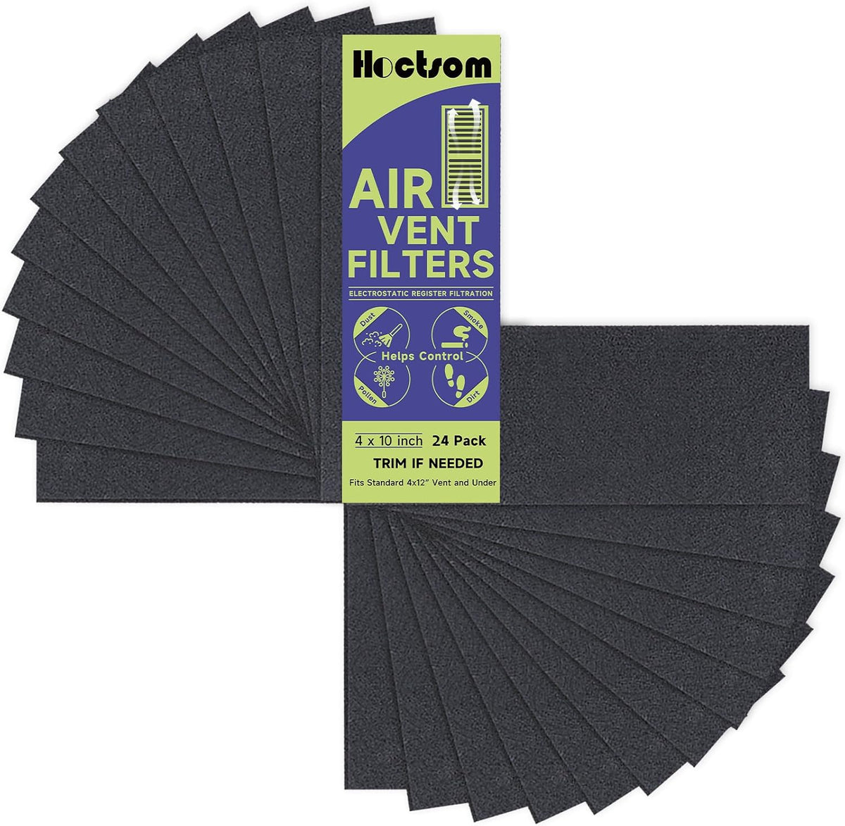 Air Vent Filter 4"x10" Activated Charcoal Carbon Floor Heater Filter