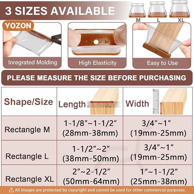 Chair Leg Floor Protectors Rectangle Chair Leg Protectors