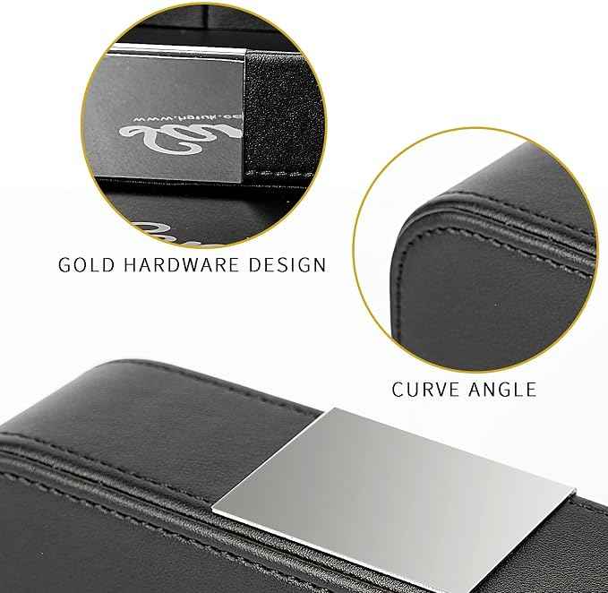 SANZIE Luxury Leather Tray Desktop Storage Catchall Organizer Decorative Tray