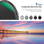 NEEWER 2 in 1 77mm Variable ND Filter ND2–ND32&CPL Filter No X Cross/30 Layer - Image 4