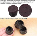 Ezprotekt 24 Pcs Round Silicone Chair Leg Floor Protectors