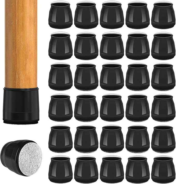 36pcs Round Chair Leg Floor Protectors, Felt Pads Chair Leg Protectors