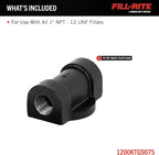 Fill-Rite 1200KTG9075 Universal Cast Iron 3/4 Inch Filter Head w/ Pipe Extension - Image 2