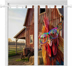 Farm Rooster Living Room Curtains 84 Inch Length, Window Curtains Tab Top by Unknown