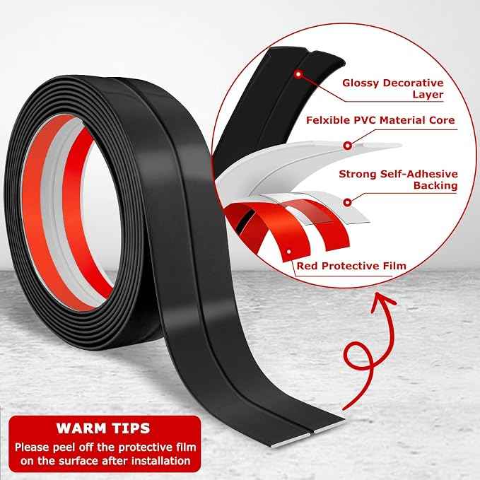 Flexible Wall Corner Protector Moulding Trim Peel and Stick Wall Corner Guards