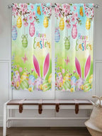 Easter Living Room Curtains 72 Inches length, Spring Bunny Colorful Rabbit Eggs - Image 4