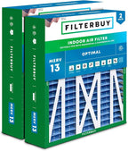 Filterbuy 20x23x5 Air Filter MERV 13 Optimal Smoke & Allergy Defense, Pleated by Filterbuy