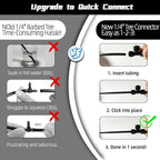 20 Pack Quick Connect 1/4" Drip Irrigation Tee Connectors, Universal Tee Fitting - Image 2
