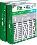 Filterbuy 21x27x5 Air Filter MERV 8 Essential Dust & Allergy Defense, Pleated by Filterbuy