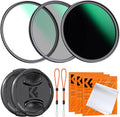 K&F CONCEPT 62mm CPL MCUV ND1000 Lens Filter 2 Lens Caps Kits Waterproof by KFCONCEPT