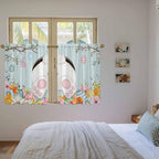 Easter Bunny Kitchen Tier Curtains 45 Inch Long 2 Panel Set, Rod Pocket Short - Image 4