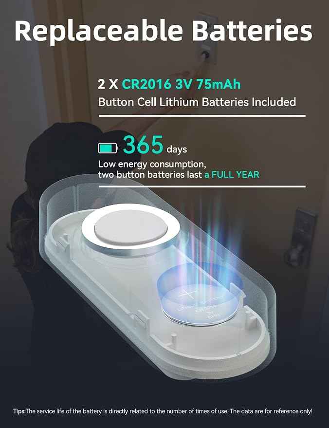 AIDA Lighted Wireless Doorbell for Home, Waterproof Battery Doorbell 1