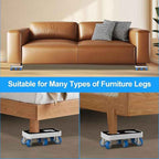 Furniture Dolly with Dual Groove Design: Furniture Sliders with 6 Wheels