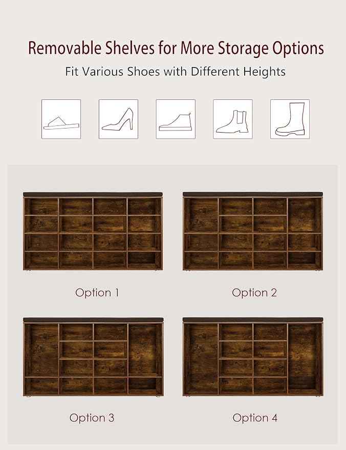 DINZI LVJ Shoe Storage Bench