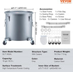 VEVOR Fryer Grease Bucket, 16 Gal Oil Disposal Caddy - Image 7