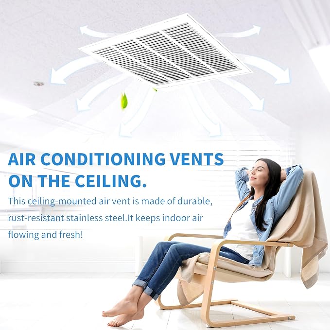 20 x 20 Return Air Grille, Return Air Vent Cover - Image 6