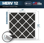 BNX TruFilter 20x20x1 MERV 12 Odor Defense AC Furnace Air Filter - Image 2