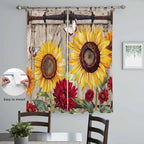 Sunflowers Living Room Curtains 84 Inch Length, Window Curtains Tab Top - Image 4