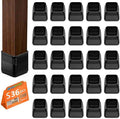 BAIPOK 36Pcs Square Chair Leg Floor Protectors, Chair Leg Protectors