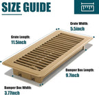 VOISEN Floor Register 4x10, 2 Pack Brown Floor Vent Covers, Heavy Duty Steel - Image 3