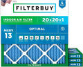Filterbuy 20x20x1 Air Filter MERV 13 Optimal Smoke & Allergy Defense, by Filterbuy