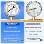 MEANLIN MEASURE 0~60Psi Dry Pressure Gauge Stainless Steel 1/4"NPT 2"FACE DIAL - Image 5