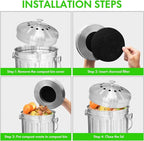 6.5 Inch Kitchen Compost Bin Filters Charcoal Replacement, ENLOY 12 Pack - Image 6