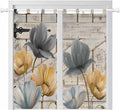Spring Tulips Flower Bathroom Curtains 63 Inch Length, Window Curtains Tab Top by Unknown