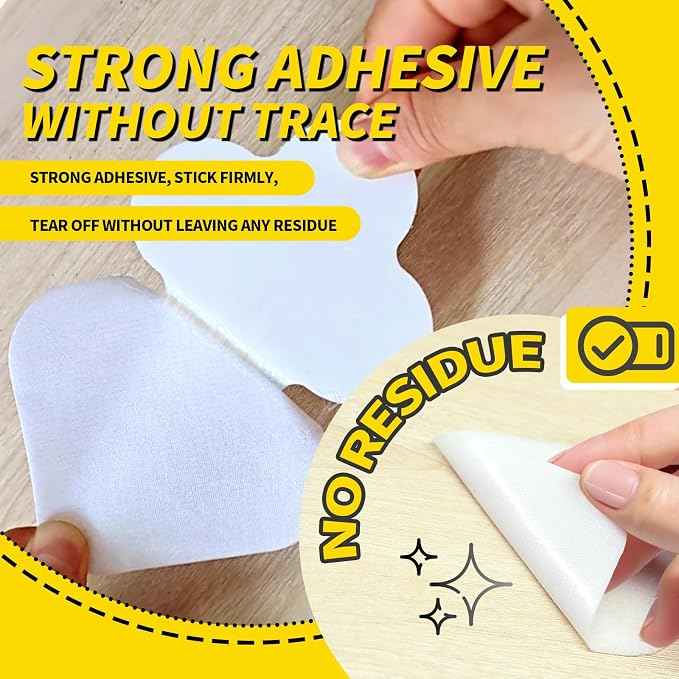 16 Sets Super Adhesive Carpet Pad Gripper, Heavy Duty Hook and Loop Strips Rug