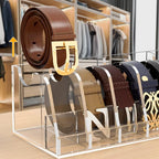 FEMELI Belt Organizer Acrylic Clear Case Storage Holder - Image 7