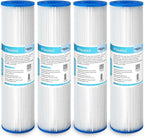 Membrane Solutions 5 Micron Pleated Polyester Sediment Water Filter 10"x2.5" by MembraneSolutions