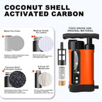 Portable Water Filter Pump, 0.01 Micron Manual Survival Water Purifier - Image 7