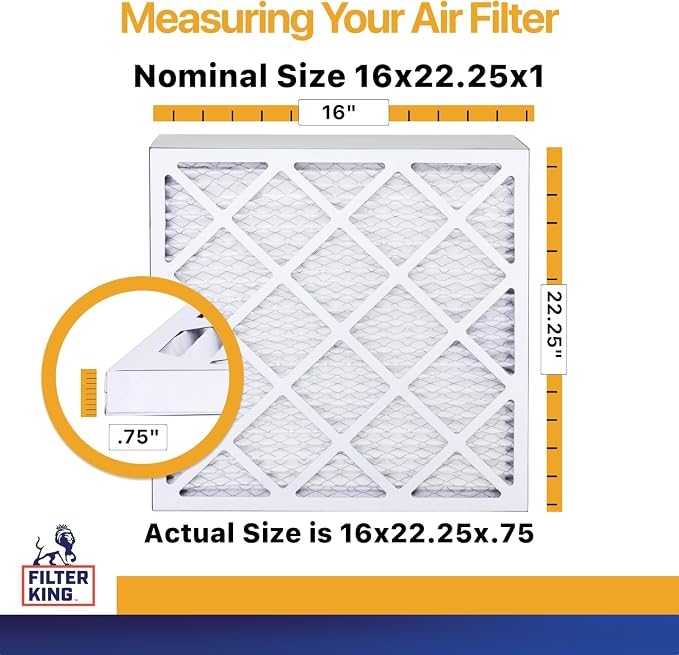Filter King 16x22.25x1 Air Filter | 12-PACK | MERV 13 HVAC Pleated A/C Furnace - Image 2